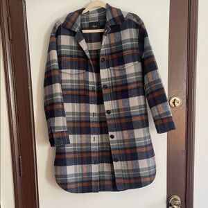Rails Plaid Button-Up Coat